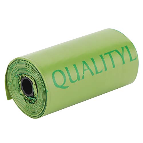 Bolsa para desechos de mascotas Baverta, bolsa de plástico para desechos, plástico verde, degradable, grueso, para mascotas, bolsas para desechos de perros, bolsa de limpieza duradera para basura, 8 r