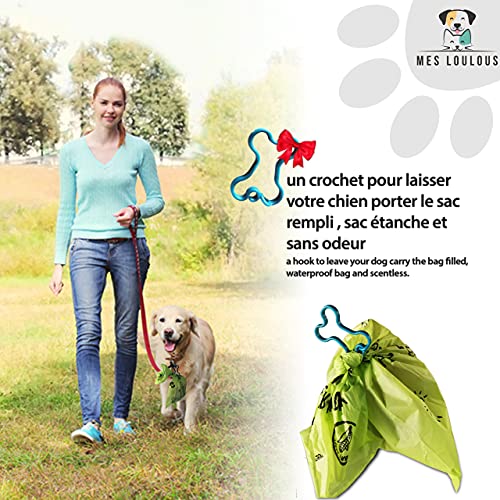 Bolsas para caca de perro MES LOULOUS 300 bolsas ecológico compostables y biodegradables para excrementos caninos no micro plasticos