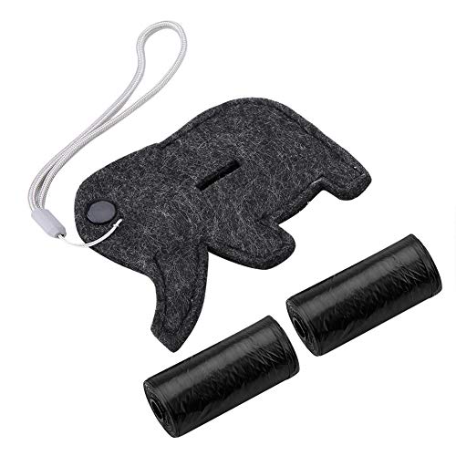 Bolsas para excremento de perro, dispensador de bolsas para desechos de mascotas con forma de dibujos animados, soporte portátil para bolsas de excremento para perros(Elefante)