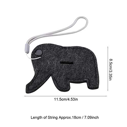 Bolsas para excremento de perro, dispensador de bolsas para desechos de mascotas con forma de dibujos animados, soporte portátil para bolsas de excremento para perros(Elefante)