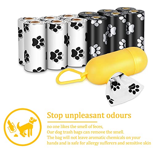 Bolsas Para Excrementos De Perro,Bolsas Caca Perro,600 Bolsas para Caca de Perro con 1 Dispensador,Fuertes Poop Bag Para Perro Mascotas,40 Rollos