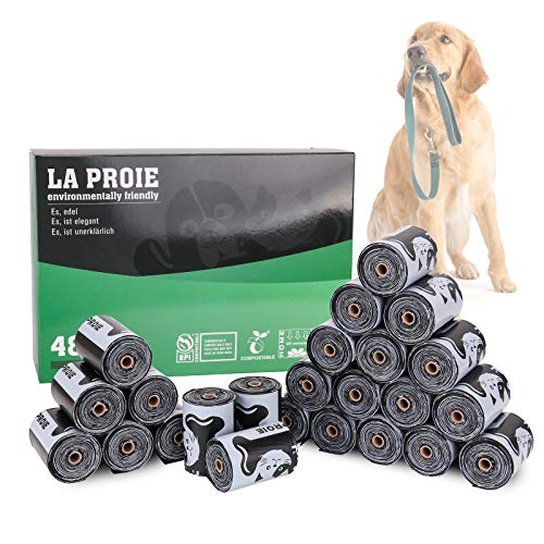 Bolsas Perro Bolsas Caca Perro Biodegradable Con Adaptador, Resistente Al Desgarro E Impermeable, DiseñO Grueso - 24 Rollos / 480 Piezas