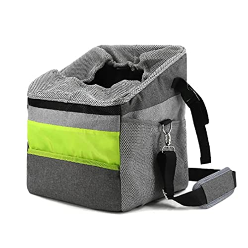 Bolso De La Cesta De La Bicicleta del Animal Doméstico, para Los Gatos Los Perros con La Correa Acolchada Ajustable Hombro, Bolso Bicicleta Perro Recorrido Las Bolsas para Todas Las Bicis,Gris