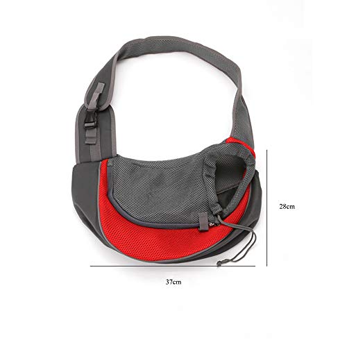 Bolso Transportin Para Perros, Transportin Para Gatos, Bolsa De Transporte De Malla Transpirable Ajustable, Adecuada Para Cachorros Que Pesen Menos De 5 Kg,Rosado,S