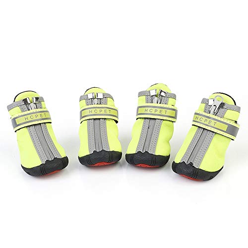 Botas para Perros, Zapatos para Perros Antideslizante Reflectantes Zapatos Impermeables para Perros, 4 Piezas