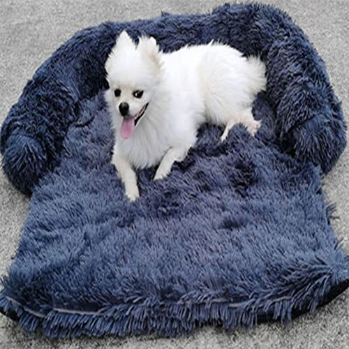 BOWTONG 1 Unidad de sofá Cama de Felpa extraíble para Perro Grande, Cama para Perros, Camas de Piel Ultra Suave para Mascotas, Almohadilla Suave Lavable, Manta, cojín, Funda para Muebles