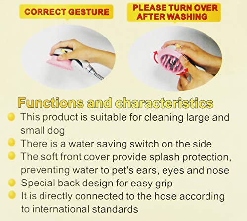 BPS Cabezal de Ducha Grifo para Mascotas Perro Gato Herramienta Masaje Portátil Accesorios de Ducha y Baño Uso Interiores y Exteriores Color al Azar BPS-5484