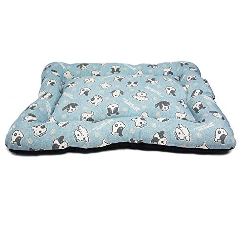 BPS Manta Colchoneta para Perros Gatos Cama Mascotas Antideslizante Tamaño S/M/L Portatil Colchón Sofá Almohada Suave (M: 87x67 cm, Azul Claro) BPS-14095AC