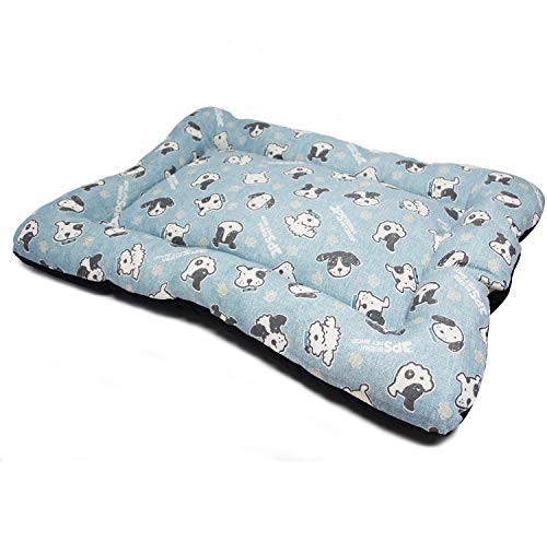 BPS Manta Colchoneta para Perros Gatos Cama Mascotas Antideslizante Tamaño S/M/L Portatil Colchón Sofá Almohada Suave (M: 87x67 cm, Azul Claro) BPS-14095AC