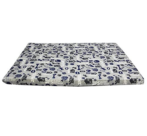 BPS Manta Colchoneta para Perros Gatos Cama Mascotas Espesor 8cm Antideslizante Funda Reemplazable Tamaño S/M/L Portatil Colchón Sofá Almohada Suave (M: 65x95 cm, Gris) BPS-14145GR