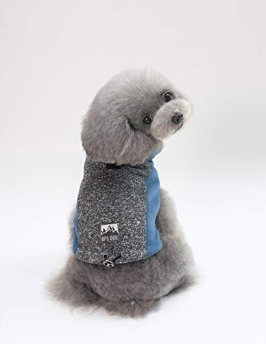 BPS Ropa para Perros Mascotas Chaqueta para Perros Abrigo para Perros 5 Tamaños 3 Colores para Elegir (S: 25 cm, Azul) BPS-9362AZ