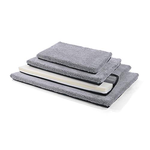 brunolie Luna Colchón para Perros Extragrande, ortopédico, Transpirable y Antideslizante, Cama para Perros Agradable con Espuma de Memoria Transpirable, Gris, Tamaño XL (120 x 85 x 5 cm)