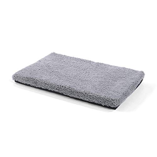 brunolie Luna Colchón para Perros pequeño, ortopédico, Transpirable y Antideslizante, Cama para Perros Agradable con Espuma de Memoria Transpirable, Gris, Tamaño S (60 x 40 x 5 cm)