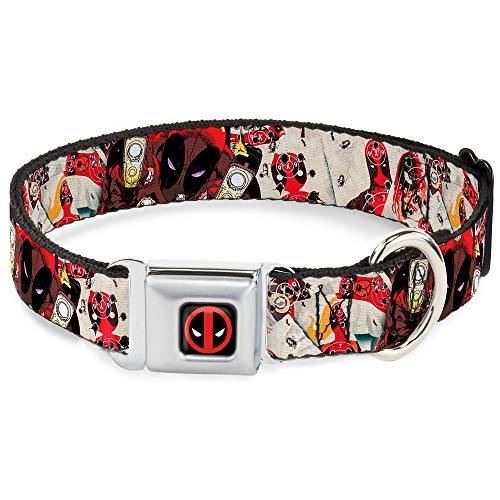 Buckle Down DAP Dead Piscina Logo Negro/Rojo/Blanco Collar de Perro