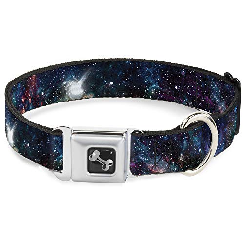 Buckle Down Galaxy Collage Collar de Perro Hueso, pequeño/9-15