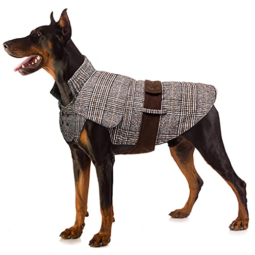 Buddypuppy Abrigos para Perros, Abrigo Perro para Perros medianos y Grandes, cálida Chaqueta Perro de Invierno con Correa Trasera Ajustable, L