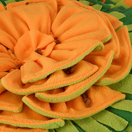 BUIDI Pet Dog Snuffle Mat Manta de Entrenamiento de olfato de Nariz Almohadilla para olfatear Tazón de alimentación Lenta Almohadilla para snuffling Rosa