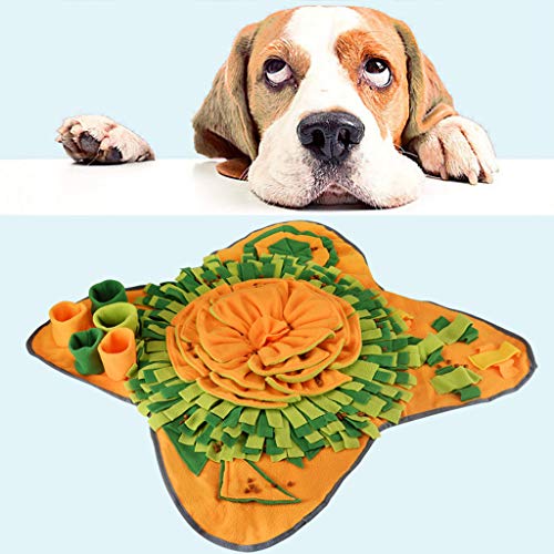 BUIDI Pet Dog Snuffle Mat Manta de Entrenamiento de olfato de Nariz Almohadilla para olfatear Tazón de alimentación Lenta Almohadilla para snuffling Rosa