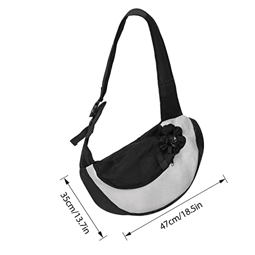 Bulaned Mochila para Perros Gatos, Ajustable Portador para Mascotas Pequeñas, Bolso De Hombro para Mascotas, Bolsa De Viaje para Perros, Bolso Bandolera para Mascotas