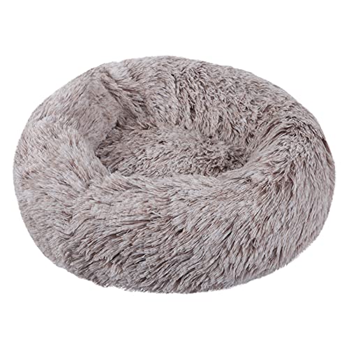 BVAGSS Cama de Gato Extra Suave Cómodo Lindo Lavable de la Cama Sleeping Sofa para Mascotas Deluxe para Gatos y Perros XH062 (Diameter:40cm, Gradient Khaki)