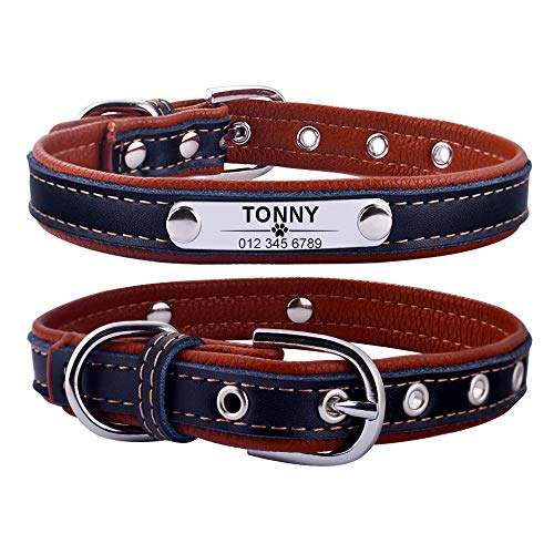 Cachorro mediano grande unisex Collar para perros Collar personalizado para perros Etiqueta de identificación con nombre grabado personalizado Productos de nailon ajustables Collares para perro