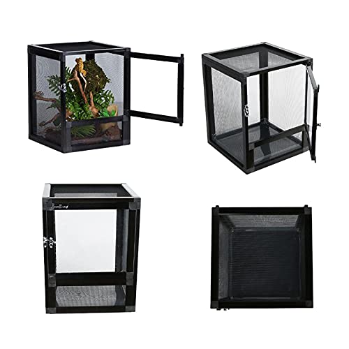 Caja de ventilación arbórea, Tienda de Mascotas, Reloj Corporal Vivo, hábitat de camaleón, cría de Razas, Lagarto, Rana, terrario, Jaula de Reptil Transparente (Size : 25 * 25 * 32cm)