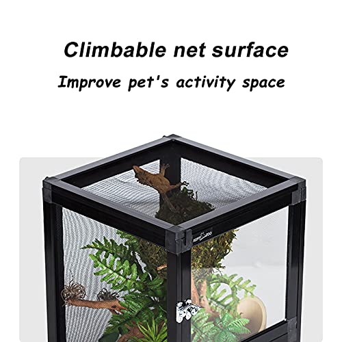 Caja de ventilación arbórea, Tienda de Mascotas, Reloj Corporal Vivo, hábitat de camaleón, cría de Razas, Lagarto, Rana, terrario, Jaula de Reptil Transparente (Size : 25 * 25 * 32cm)