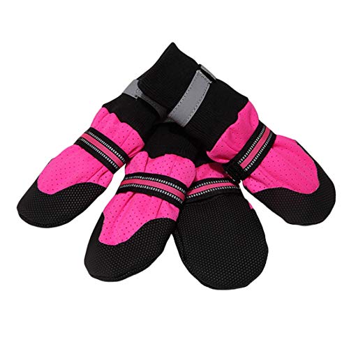 Calcetines Perro Zapatos Zapatos del Cuidado De La Pata, Impermeable Botas Reflectante De La Pata Protector Antideslizante Antideslizantes De La Pata De Los Botines del Protector para El