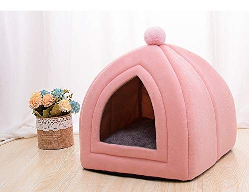 Cama del perro, camas para perros, mediano cama de Cama de mascotas suave, diseño de tiendas de campaña, Casa de gato con un agujero, cálido, portátil, extraíble y lavable, basura para gatos, camada d