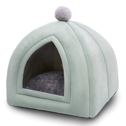 Cama del perro, camas para perros, mediano cama de Cama de mascotas suave, diseño de tiendas de campaña, Casa de gato con un agujero, cálido, portátil, extraíble y lavable, basura para gatos, camada d