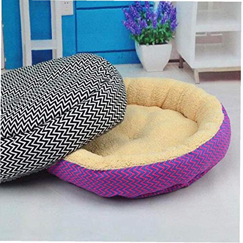 Cama del Perro Mascota del Perrito De La Perrera Suave Imitación De La Cachemira Mascota El Calentamiento del Amortiguador Camas De Gato Lavable Redonda del Perrito De Cama