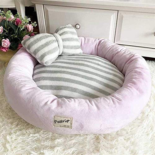 Cama for mascotas Mapa de cama,princesa Kennels,Pajarito de lazo Almohada for perros Redonda Materias de cama,Cuerpo de gato Cálido de invierno Cojín de sofá,for pequeños perros grandes y ropa de cama