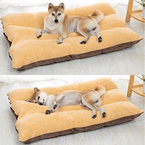 Cama ortopédica para perros grande,colchón grueso para perro para cajón suave y calmante cojín de dormir para mascotas,almohada desmontable lavable