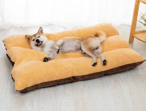 Cama ortopédica para perros grande,colchón grueso para perro para cajón suave y calmante cojín de dormir para mascotas,almohada desmontable lavable