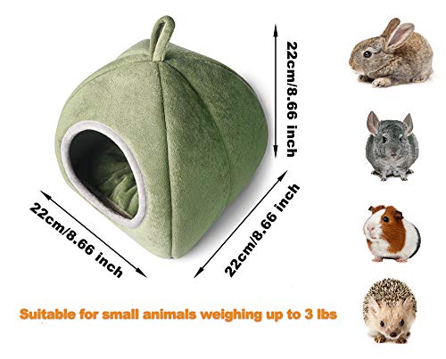 Cama para cobayas, lecho para Conejos,casa para hámsteres para cobayas, hámsteres sirios, Chinchillas, Hurones y Otros Animales pequeños Que pesen Menos de 1,2 kg (Verde)