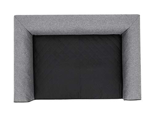 Cama para mascotas, cojín para perros, cama para perros, cojín tumbado, cojín para perros, cama para mascotas, sofá para perros, sofá para perros, colchón: gris ecopiel, XXL – 118 x 78 cm