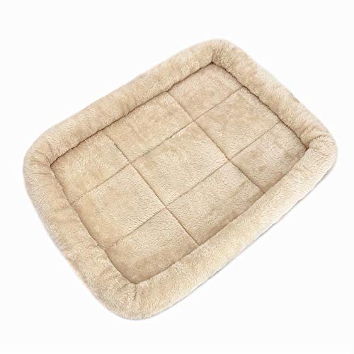 Cama Para Mascotas Para Gatos Y Perros，Funda De Cama Para Perros Colchoneta Lavable Colchón Antideslizante Colchoneta Para Mascotas Cojín Para Perros Colchón Lavable Para Mascotas-Cream_L_75_X_53