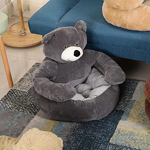 Cama para mascotas súper suave, cálido invierno lindo oso abrazo gato colchoneta para dormir, felpa grande cachorro perros cojín sofá comodidad suministros para mascotas para gatos pequeños Augneveres