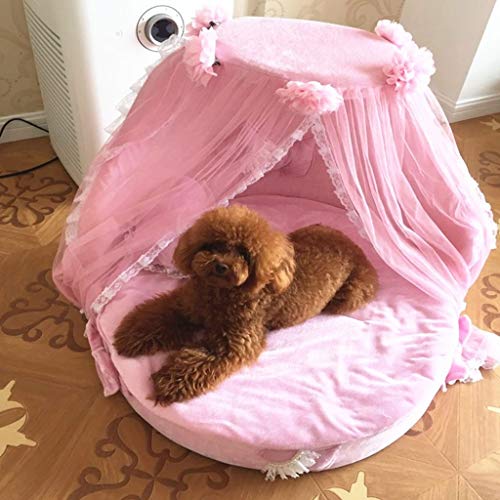 Cama para Perro Gato Sofá linda del perro de la princesa animal cesta cama del cordón de perrito del animal doméstico del gato Camas sueño jerarquía del animal doméstico del animal doméstico del perro