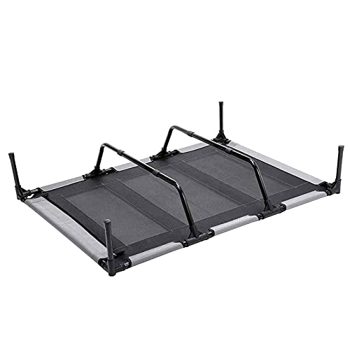 Cama para Perros con Dosel, Cama para Mascotas elevada Cubierta, Tienda de campaña para Perros con sombrilla, para Acampar, Viajar, Playa, Entrenamiento, 122 92 23cm, Tela Oxford 600D + Teslin