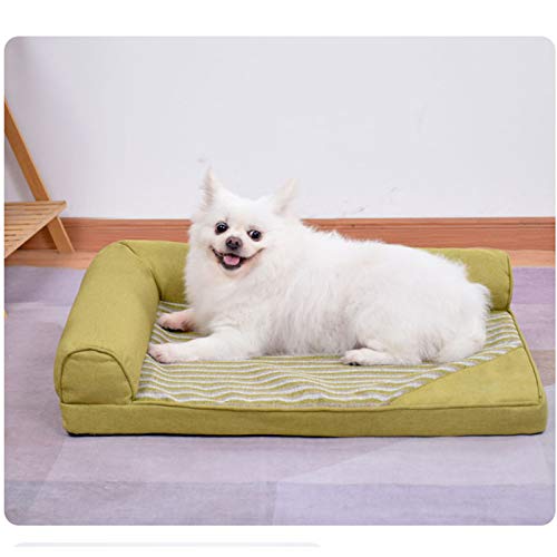 Cama Para Perros Con Sofá Ortopédico Para Mascotas,Colchón Ergonómico De Contorno,Cama Para Mascotas Chaise En Forma De L,Calmando La Alfombra De Caja De Donuts Para Perros Y Gatos-C 73x60cm(29x24inch