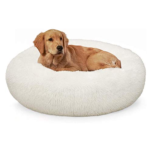 Cama Para Perros De Felpa, Cama Rectangular Para Mascotas Para Gatos Y Perros, Ropa De Cama Para Mascotas Con Forma De Rosquilla De Felpa Suave Para El Invierno, Para Dormir, Cálida, Redonda, Mullid