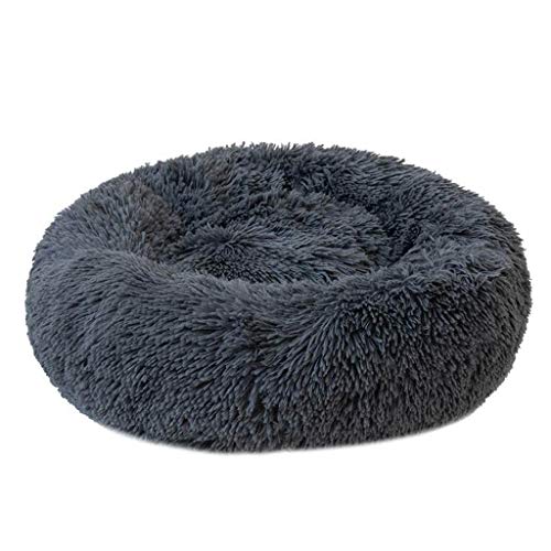 Cama para Perros De Felpa Suave, Cama Larga Y Cómoda, Que Se Calienta Y Se Calienta Automáticamente para Gatos Y Perros, Anti-ansiedad, Peluda, Relajante, Esponjosa, Lavable, Cama De Donas para Masc