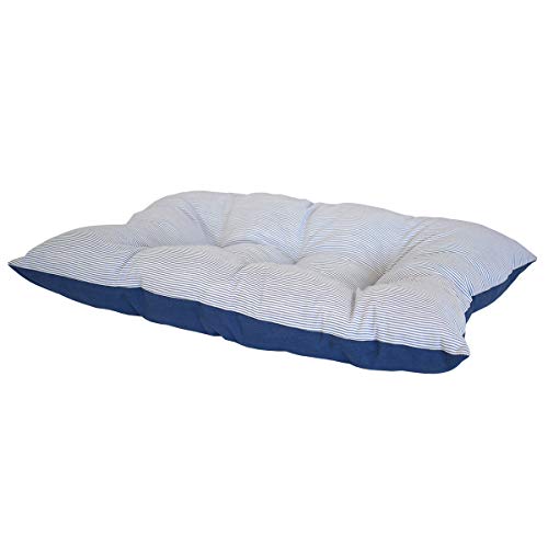 Cama para Perros de Madera Venecia (S, Rayas Azul)