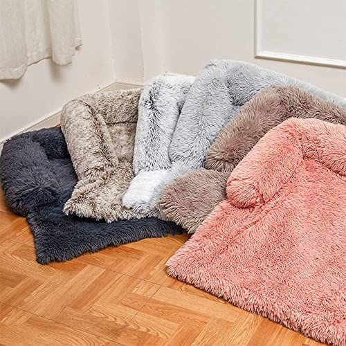 Cama para Perros para Perros Grandes, Perros Pequeños, Sofá Sofá Protección, Peluche, Esponjosa, Transpirable, Cama De Gato, Sofá De Perro Durable De Invierno Cálido, Lav(Size:S,Color:Rosa)