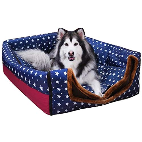 Cama para Perros y Gatos Felpa De La Perrera Calentamiento Del Perrito De La Jerarquía Del Animal Doméstico Del Saco De Dormir For Mascotas Sofá Antideslizante Manta Lavable Colchón - Rojo Mascotas Ca