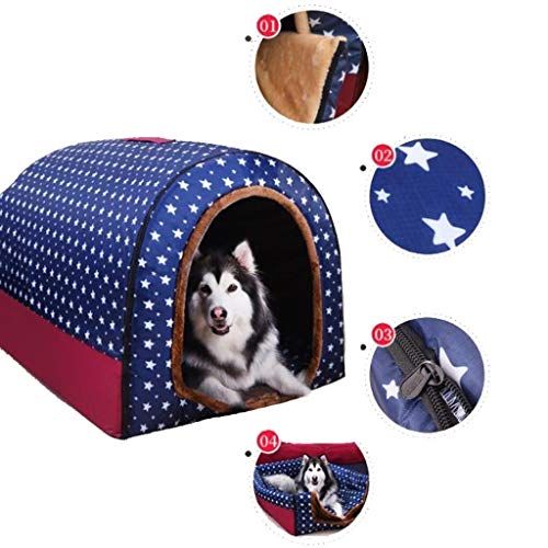 Cama para Perros y Gatos Felpa De La Perrera Calentamiento Del Perrito De La Jerarquía Del Animal Doméstico Del Saco De Dormir For Mascotas Sofá Antideslizante Manta Lavable Colchón - Rojo Mascotas Ca