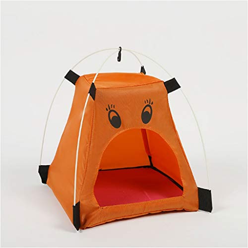 Cama para Perros y Gatos Perrera Tienda Oxford Tela Cuatro Estaciones Transpirable Venta al por mayor Boca Original Carpa Boca Tienda Nido para mascotas Mascotas Calentito Cojín ( Color : Orange )