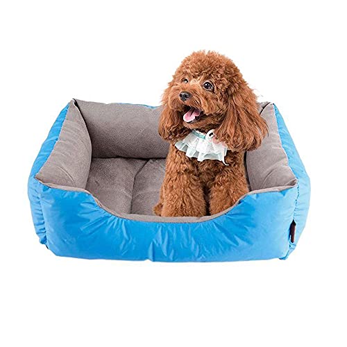 Cama para Perros y Gatos,Cama para Perros Pequeños Impermeable y Lavable, Cama para Perros Cuadrada Impermeable para Mascotas Pequeñas o Medianas, Gatos de Interior y Cachorros