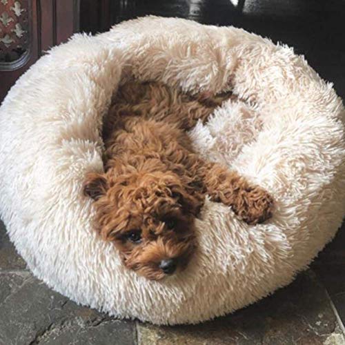 Cama para perros,Cama extra grande de piel sintética para perros, abrazos de donas, calmante, para mascotas, cojín para sofá, cama cálida para perros para dormir, para Labrador, Golden Retriever, Sa